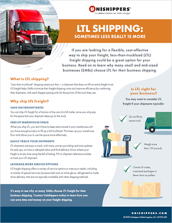 LTL Shipping: Sometimes Less Really Is More | Unishippers